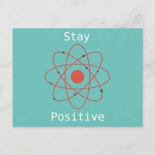 Verblijf positieve atom physics geek briefkaart