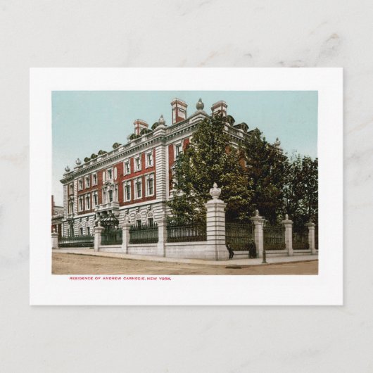 Verblijf van Andrew Carnegie, New York Briefkaart (Voorkant)