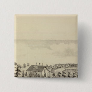 Verblijf van Isreal Cox, Ward Township Vierkante Button 5,1 Cm