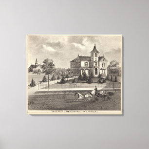 Verblijf van James G Gowdy, Toms rivier, NJ Canvas Afdruk