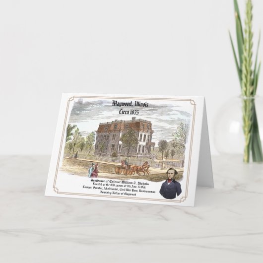 Verblijf van kolonel W.T. Nichols Kaart (Voorkant)