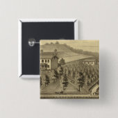 Verblijf van William Schrader Vierkante Button 5,1 Cm (Voorkant /achterkant)