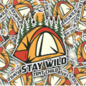 Verblijf Wild Tent Camping | Afgesneden Sticker