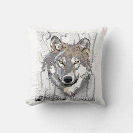 Verblijf Wild Wolf Sierkussen-Rustic Wildlife Deco Kussen
