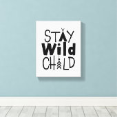 Verblijf Wilde Kind Canvas Afdruk (Insitu (Houten vloer))