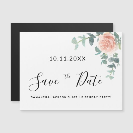 Verblijfsdag roos goudbloem sparen op datum (Voorkant / Achterkant)