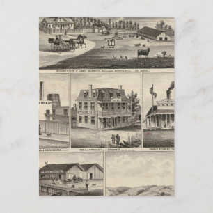 Verblijfselen, boerderijen, bedrijven briefkaart