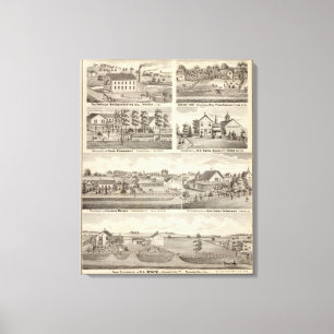Verblijfselen, boerderijen en fabrieken, Vandalia, Canvas Afdruk
