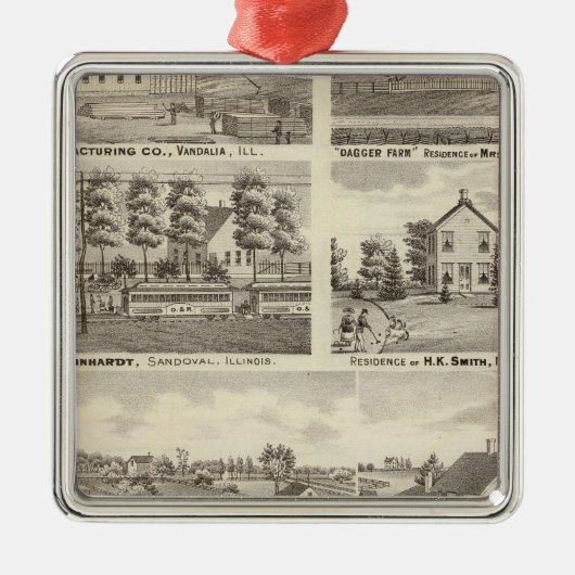 Verblijfselen, boerderijen en fabrieken, Vandalia, Metalen Ornament (Voorkant)