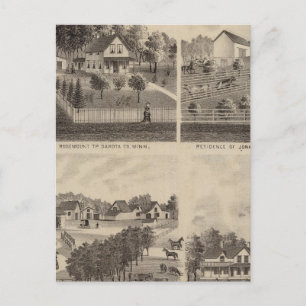 Verblijfselen en Barns, Minnesota Briefkaart
