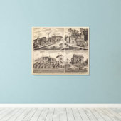 Verblijfselen en brouwerijen in Rochester, Minneso Canvas Afdruk (Insitu (Houten vloer))