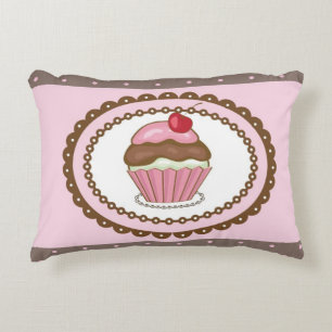 Verblijfskaart met cupcake accent kussen