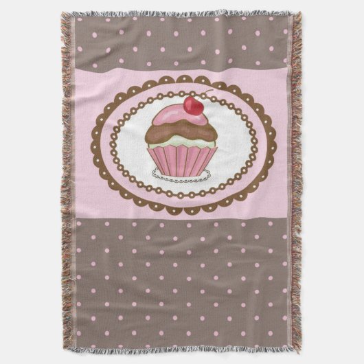 Verblijfskaart met cupcake deken (Voorkant Verticaal)