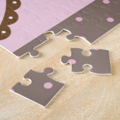 Verblijfskaart met cupcake legpuzzel (Zijkant)