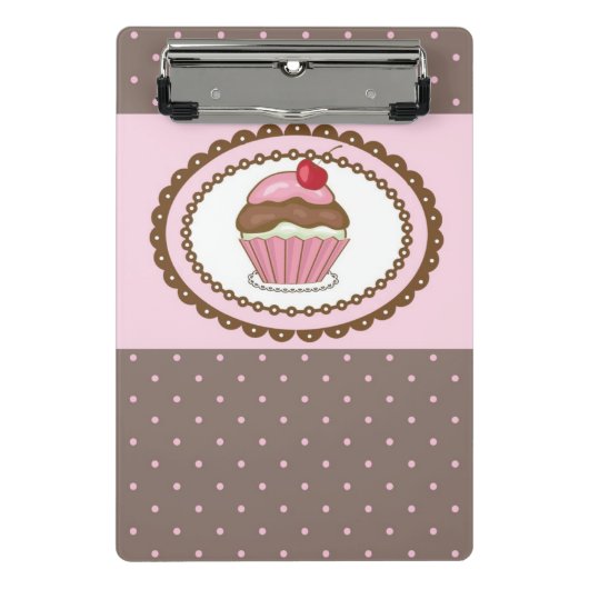 Verblijfskaart met cupcake mini klembord (Voorkant)