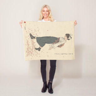 Verblijvende Lente door Akiko Yosano Kanji Fleece Deken