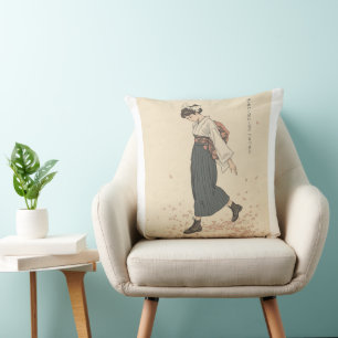 Verblijvende Lente door Akiko Yosano Kanji Kussen