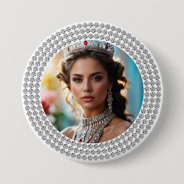 Verblinde Droom Pageant Knop Foto Speld Ronde Button 7,6 Cm