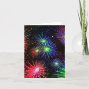 Verblindend Vuurwerk Feestdagen Kaart