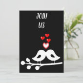 VERBLUF HEN MET ***VALENTIJN*** FEEST UITNODIGING (Staand voorkant)