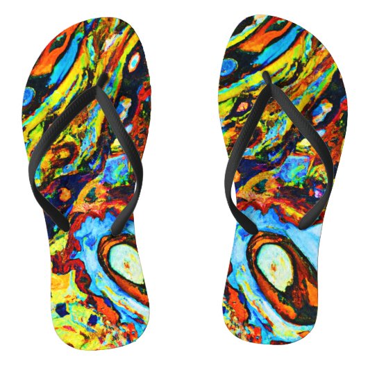 Verbluffend Abstract patroon Teenslippers (Voetbed)