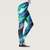 Verbluffend blauw alcoholinkt leggings (Rechts)
