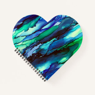 Verbluffend blauw alcoholinkt notitieboek