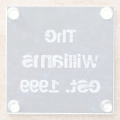 Verbluffend blauw glazen onderzetter (Achterkant)