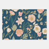 Verbluffend blauw roze ventilatorpatroon inpakpapier vel (Voorkant)