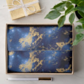 Verbluffend blauw, wit en goudmarmer tissuepapier (Geschenk)