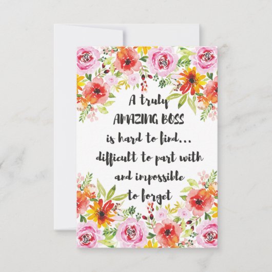 Verbluffend Boss Quote: geweldige boss Appreciatio (Voorkant)