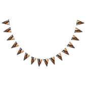 Verbluffend chroom-oranje fractal abstract vlaggetjes (Alle)