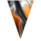 Verbluffend chroom-oranje fractal abstract vlaggetjes (Eerste vlag)