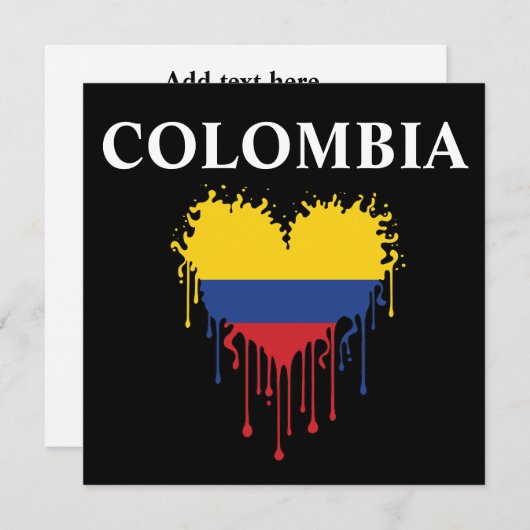 Verbluffend Colombia Dripping Heart Flag (Voorkant / Achterkant)