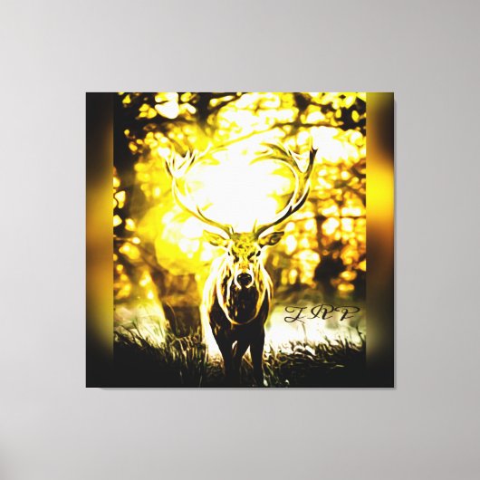Verbluffend deer 01-01 canvas afdruk (Voorkant)