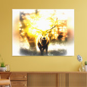 Verbluffend deer 01-02 canvas afdruk (Insitu (Woonkamer))