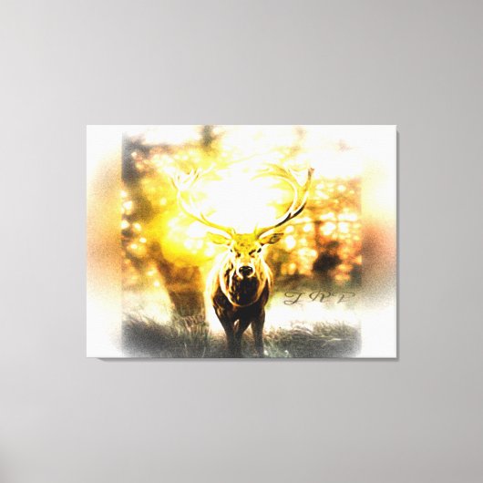 Verbluffend deer 01-02 canvas afdruk (Voorkant)