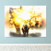 Verbluffend deer 01-02 canvas afdruk (Insitu (Houten vloer))