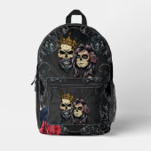 Verbluffend donker gotisch bruiloft ontwerp met sc bedrukte rugzak (Voorkant)