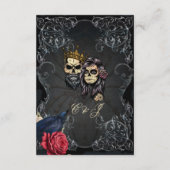 Verbluffend donker gotisch bruiloft ontwerp met sc informatiekaartje (Achterkant)