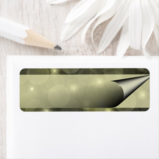 Verbluffend donker patroon met lichten en bubbels etiket (Insitu)