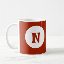 Verbluffend donkerrood monogram Initiaal