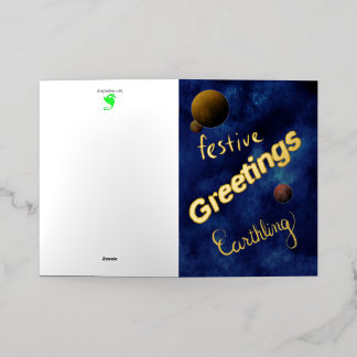 Verbluffend, Geek, Leuk, Kerstkaart Folie Wenskaart