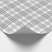 Verbluffend geruit patroon van grijs cadeaupapier (Hoek)