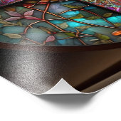 Verbluffend Glas in lood Foto Afdruk (Hoek)