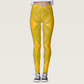 Verbluffend gouden wervelpatroon leggings (Voorkant)