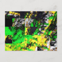 Verbluffend groen geel Abstract fijn kunstwerk