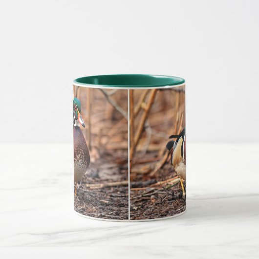 Verbluffend hout Duck die de Bossen loopt Mok (Midden)