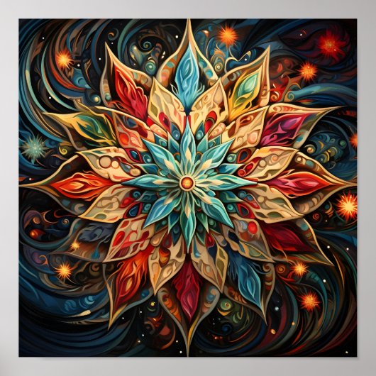 verbluffend Kerst Kaleidescope poster (Voorkant)