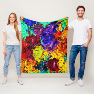 Verbluffend kleurrijk Abstract patroon Fleece Deken